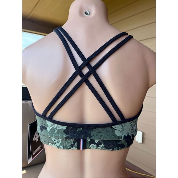 FOURLAPS Vitality Sports Bra Peonies Print Thyme - Picture 5 of 8